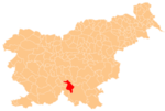 The location of the Municipality of Ribnica