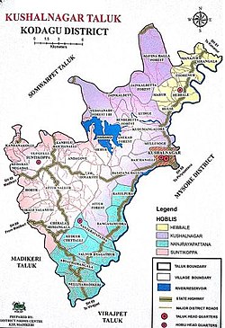 Kushalanagar Taluk Map