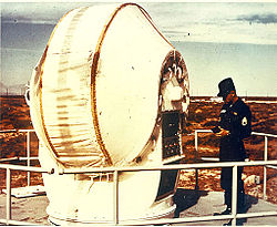 The MTRs were very small as they homed in on strong signals from a transmitter in the missile. They used a simple fabric cover to protect them from the elements.