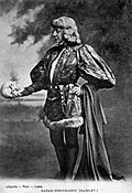 Image 68French stage actress Sarah Bernhardt as Hamlet in 1899 (photo by Lafayette Photo, London) (from Portal:Theatre/Additional featured pictures)