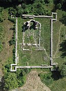 Bird's eye view of the Elenska Basilica complex, Pirdop, Bulgaria.