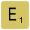 Scrabble tile for "E"