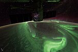 Aurora australis seen from the International Space Station