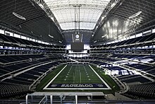 Photograph of the interior of an indoor stadium