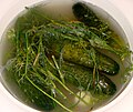 Cucumbers in salted water with dill (Poland)