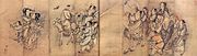 Kim Hong-do, Gunseondo (Korean: ; Hanja: ), ink and color on Xuan paper, 1776, Korea.