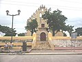 Church on main square of Cuzamá, 2013.