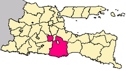 Location within East Java