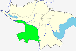 Location of Aleksotas within Kaunas