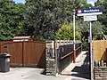 The sign at the entrance to the station in 2018