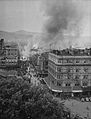 Ballantyne's fire seen from ChristChurch Cathedral