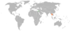 Location map for Israel and Thailand.