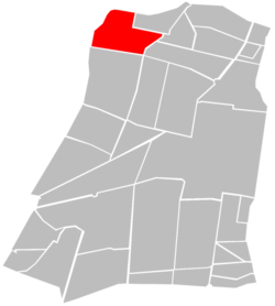 Location of Colonia Atlampa (in red) within Cuauhtémoc borough