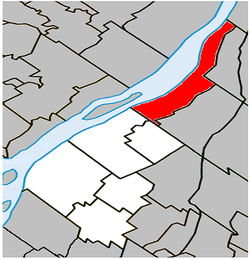 Location within Marguerite-D'Youville RCM.