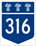 Highway 316 marker