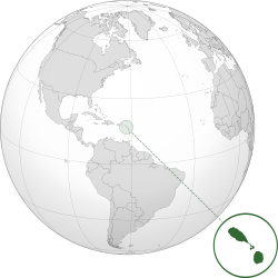 Location of Saint Kitts and Nevis