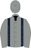 Grey, dark blue braces