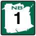 Route 1 marker