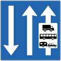 Lane directions and reccomendation (heavy vehicles on right)