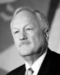 Image 47Roger Douglas, the architect of New Zealand's 1980s neo-liberal reform programme (from History of New Zealand)