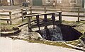 The sluice in the mill yard used to control the water supply