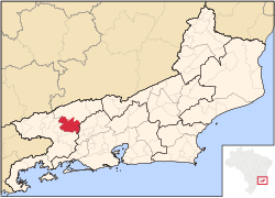 Location of Barra do Piraí in the state of Rio de Janeiro