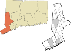 Location within the Western Connecticut Planning Region and the state of Connecticut