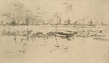 Whistler etching of Zaandam