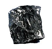 A chunk of black coal.