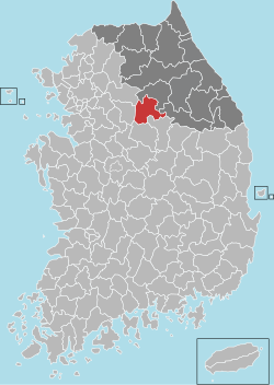 Location in South Korea