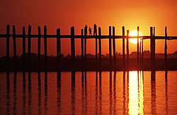 Sunset from U Bain bridge