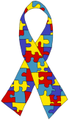 Autism awareness ribbon, used by Autism Speaks from 2005