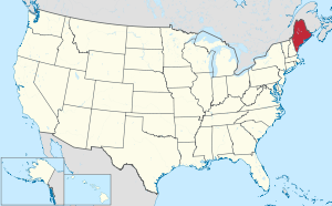 Location of Maine within the United States