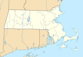 Map showing the location of Acushnet Cedar Swamp