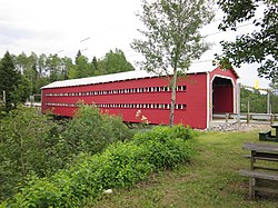 Ducharme Bridge in the center of La Bostonnais