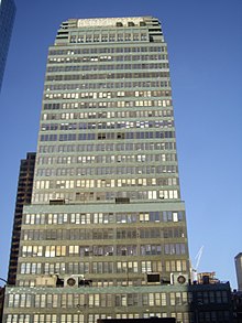 View of the 41st Street facade