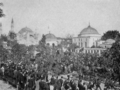 Present-day Turkish flags at the Young Turk Revolution in 1908