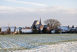 The village in the snow