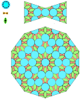 The subdivision rule used to generate the Girih pattern on the spandrel.