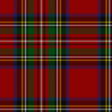 The Royal Stewart tartan