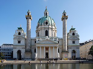 Karlskirche, Vienna, Austria, by Johann Bernhard Fischer von Erlach, 1715-1737[189]