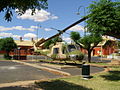 Helicopter commemorating the airlift during the 1990 floods