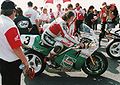 Image 5Joey Dunlop on his Honda RC30 ready for the Senior TT (from Outline of motorcycles and motorcycling)