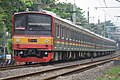 12-car 205 series sets 30 and 74 (formerly Yokohama Line sets H27 and H14), October 2016.