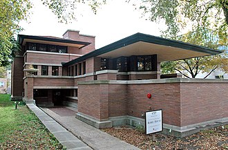 Robie House, Chicago, Illinois, 1908, Frank Lloyd Wright