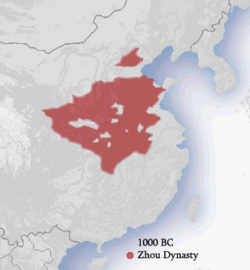 Territory of the Western Zhou c. 1000 BC