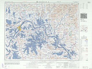 Map including Hanyang (labeled as HAN-YANG 漢陽) (1953)