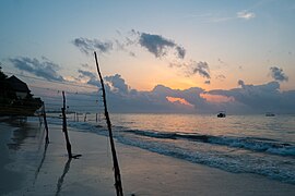 Mombasa beach sunrise