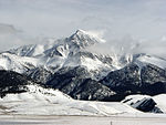 Borah Peak and the Lost River Range in winter.