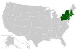 Home states of the eight Ivy League universities